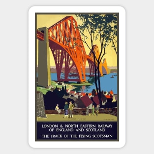 The Flying Scotsman - Vintage Travel Poster Sticker